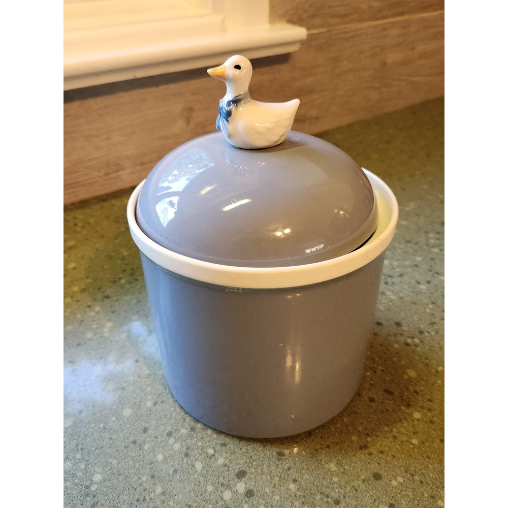 VTG Goose Kitchen Canister Country Cottage Grandma Core Decor, READ DESCRIPTION